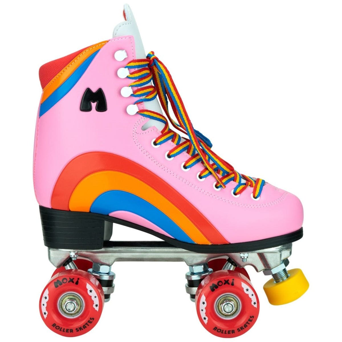 Moxi Rainbow Quad Roller Skates Bubblegum Pink Skates