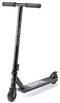 The Xootz Complete Stunt Scooter - Phantom Black is ideal for beginners and features a Y-shaped handlebar with grips and Xootz branding on its durable aluminum construction bar and deck. It includes a sturdy deck, two small wheels, and a dependable rear brake.