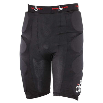 Triple 8 Bumsaver Padded Skate Protection Shorts - Black - Front