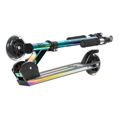 Legacy AF100 Light Up Foldable Scooter - Rainbow Neochrome - Folded