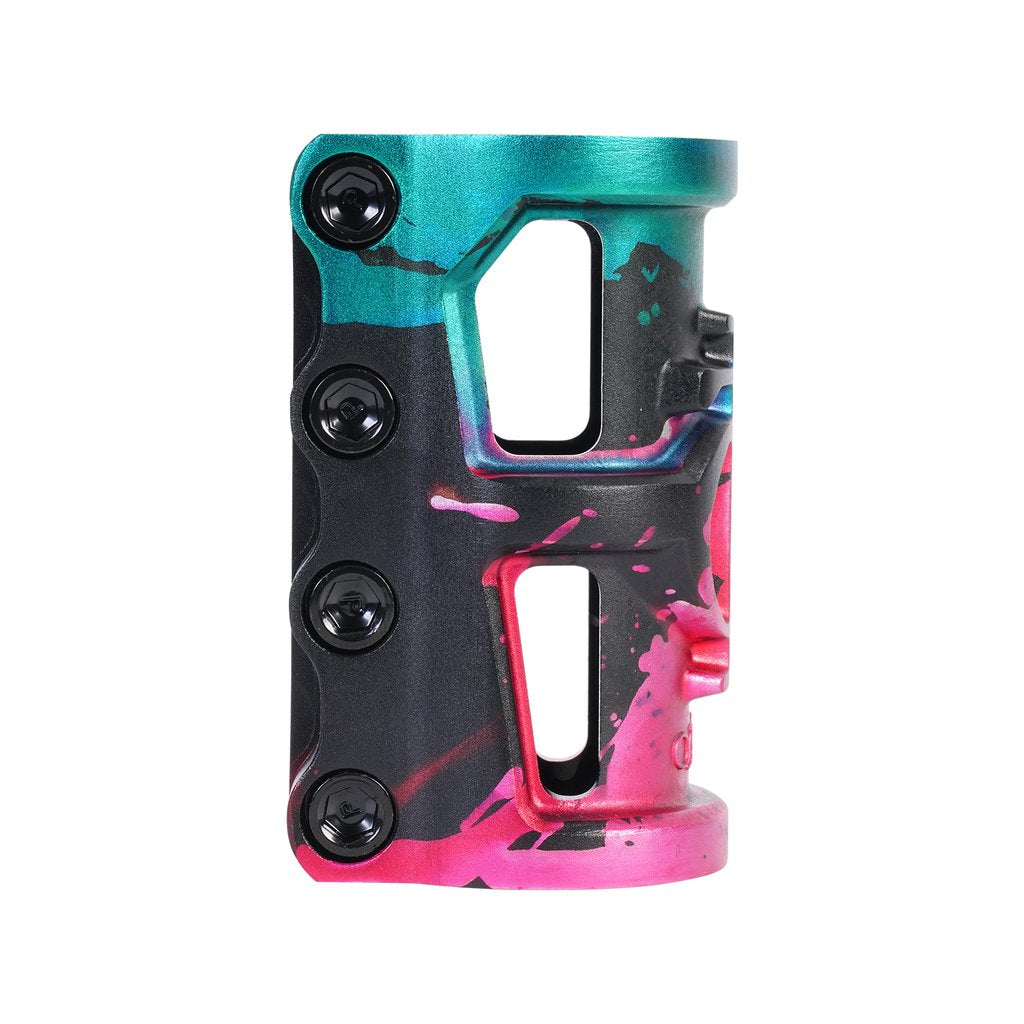 Oath Cage V2 4 Bolt SCS Oversized Stunt Scooter Clamp - Green / Black / Pink - Right