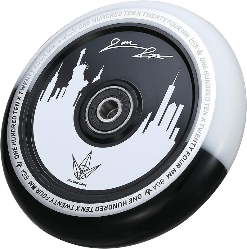 Blunt Envy 110mm Jon Reyes Signature Hollow Core Stunt Scooter Wheel - Black / White - Angle