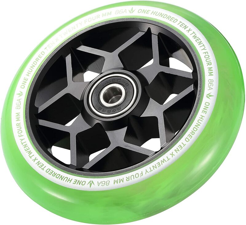 Blunt Envy Diamond 110mm Stunt Scooter Wheel - Smoke Green - Angle