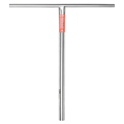 The CORE Nova V2 Titanium Oversized HIC Stunt Scooter Bars feature a raw finish and measure 680mm x 630mm. These bars are designed for easy steering and control, sporting an ergonomic build.