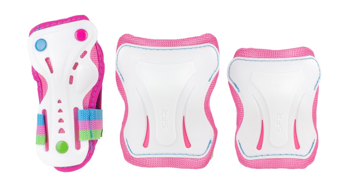 SFR Essentials Junior Triple Skate Protection Pad Set - Candi