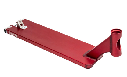 Apex Pro Red Boxed Stunt Scooter Deck - 6" x 22" - Front