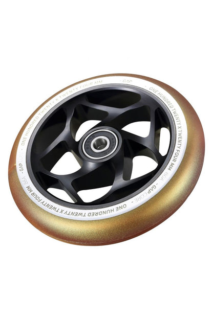 Blunt Envy 120mm GAP Core Stunt Scooter Wheel - Black / Gold - Angle