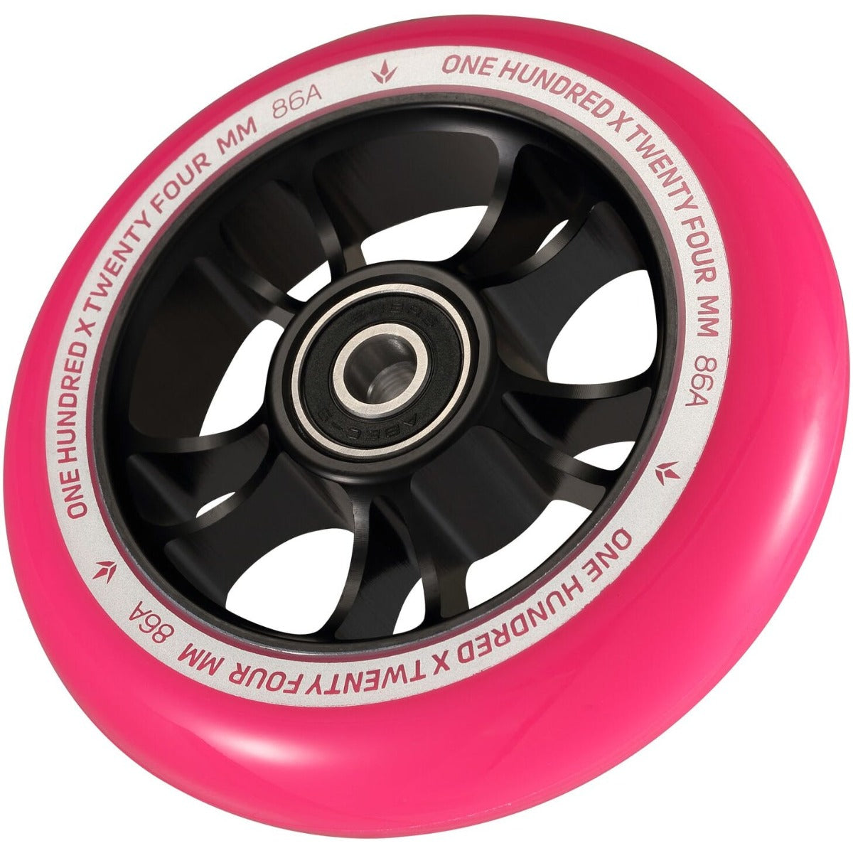 Blunt Envy 100mm Stunt Scooter Wheel - Black / Pink - Angle