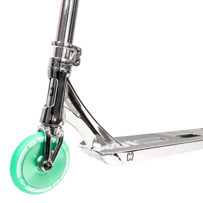 CORE SL2 Complete Stunt Scooter - Chrome / Teal - Wheel