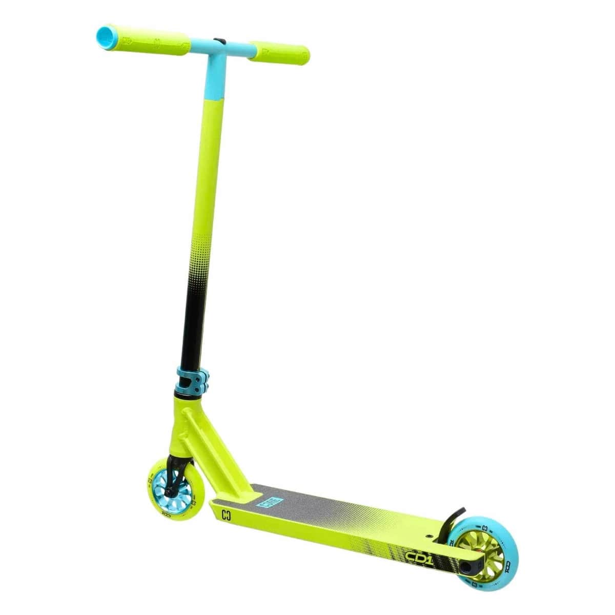 CORE CD1 Complete Stunt Scooter - Lime / Teal - Angle