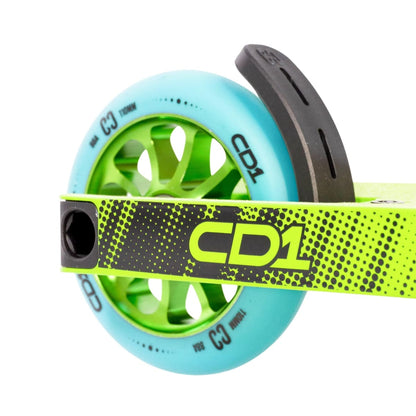 CORE CD1 Complete Stunt Scooter - Lime / Teal - Wheel Detail