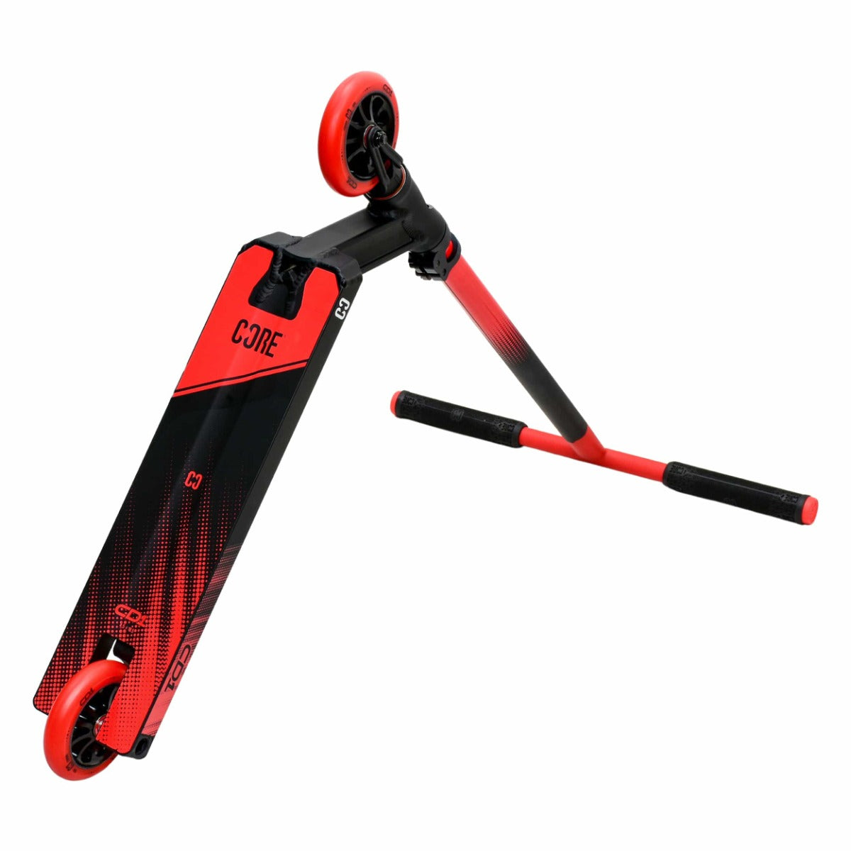 CORE CD1 Complete Stunt Scooter - Red / Black - Deck Angle