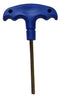 The Solid Handle 5mm Allen Key - Blue by Skates.co.uk features a long metal shaft ideal for scooter adjustments or tightening wheels, with its design ensuring a comfortable grip for turning screws or bolts.