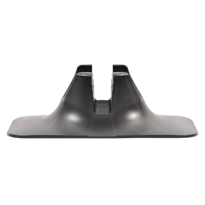 The Triad Single Floor Scooter Stand - Black, crafted by Triad, is a black plastic object with a wide base resembling a funnel and features a central hollow section. Its simple and utilitarian design makes it perfect for straightforward support or bracket purposes.