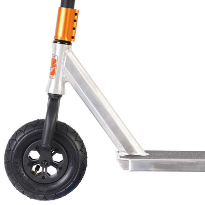 Invert Supreme Taunt Dirt Scooter - Raw / Orange / Green - Wheel