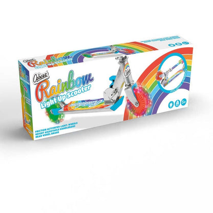 Ozbozz Rainbow  Light Up Foldable Kids Scooter - Multi - Box