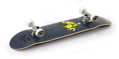 Enuff Skully Black Mini Complete Skateboard - 7.25" x 29.5" - Angle