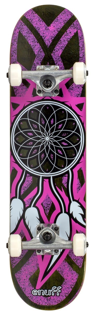 Enuff Dreamcatcher Grey / Pink Complete Skateboard - 7.25" x 29.5"