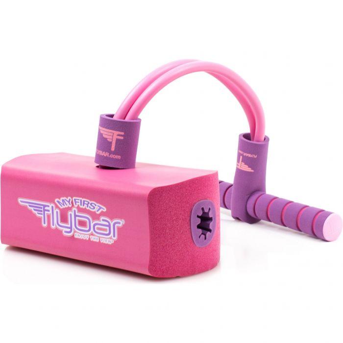 The Flybar My First Foam Pogo Jumper in pink and purple is an energetic toy for kids. Created with robust grips and a flexible cord linking the base to the handle, it ensures plenty of fun while encouraging active play for toddlers.