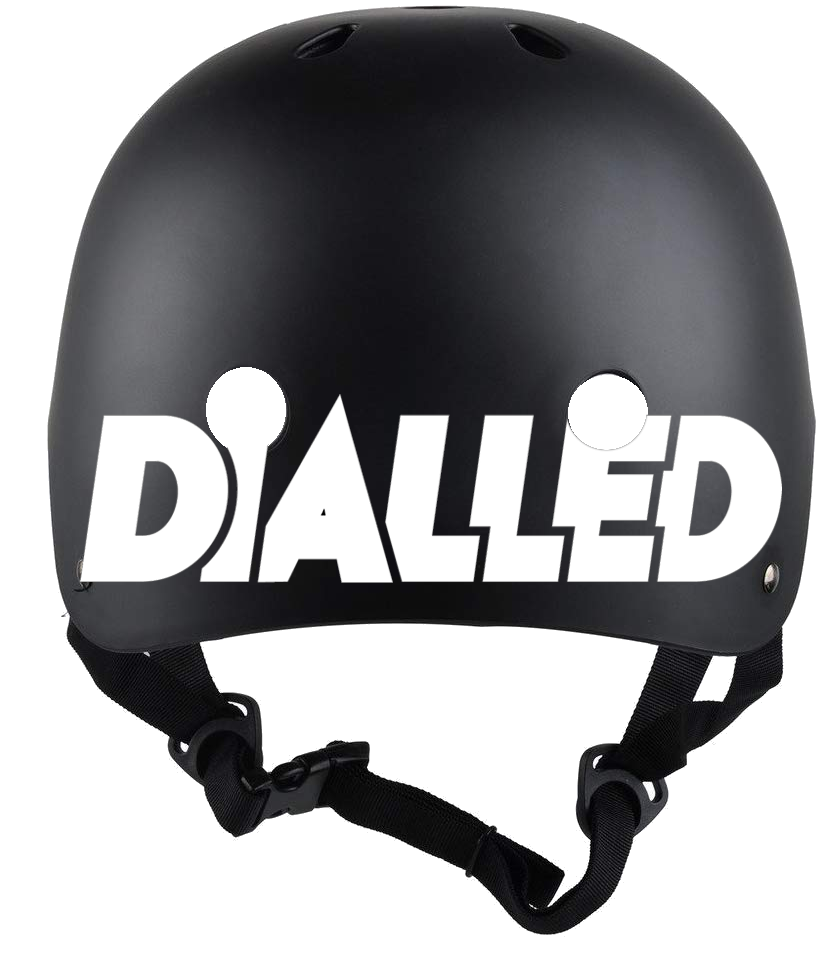 Dialled Protection Adjustable Skate / Scooter Helmet - Black / White - Back