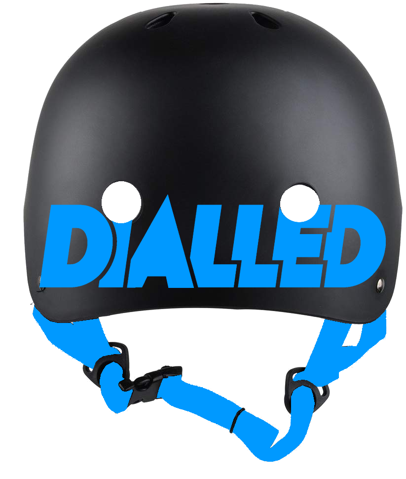 Dialled Protection Adjustable Skate / Scooter Helmet - Black / Blue - Rear
