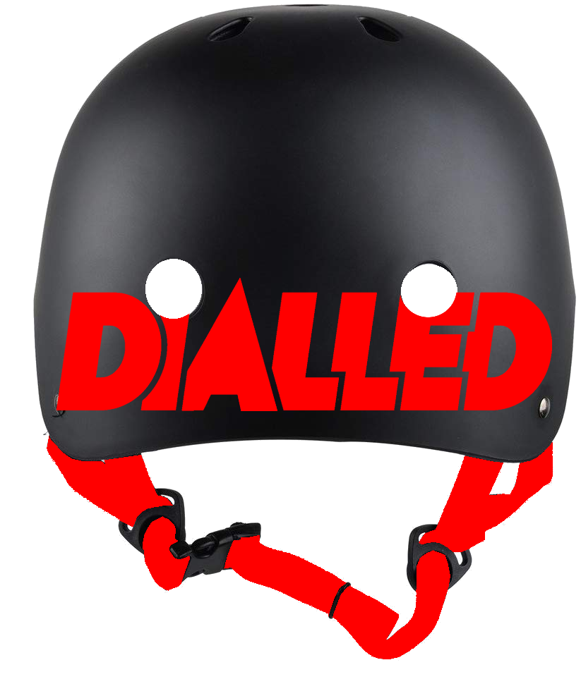Dialled Protection Adjustable Skate / Scooter Helmet - Black / Red - Back
