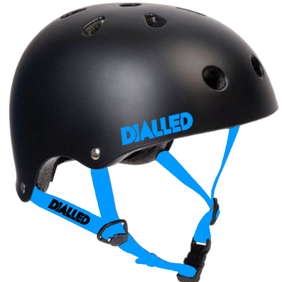 Dialled Protection Adjustable Skate / Scooter Helmet - Black / Blue
