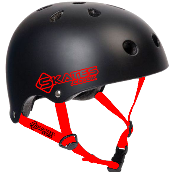 Skates.co.uk ABS Skate / Scooter Helmet - Black / Red