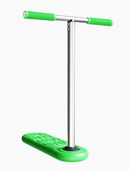 INDO 670mm Indoor Trampoline Stunt Scooter - Green Gravity - Angle