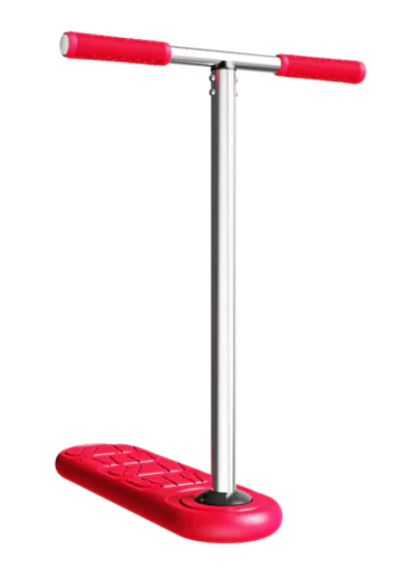 INDO 570 Indoor Trampoline Stunt Scooter - Red Rocker - Angle