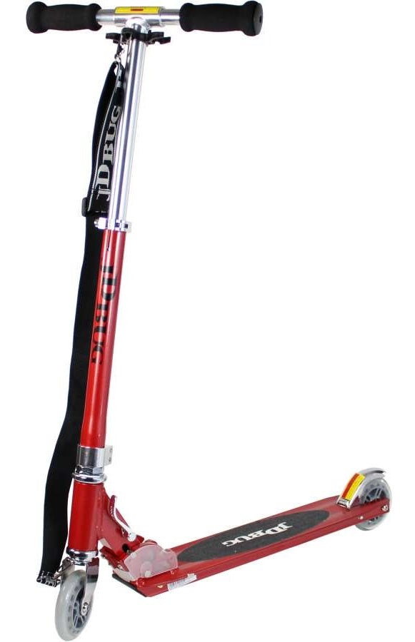 JD Bug Original Street MS130B Foldable Scooter - Red Glow Pearl - Height