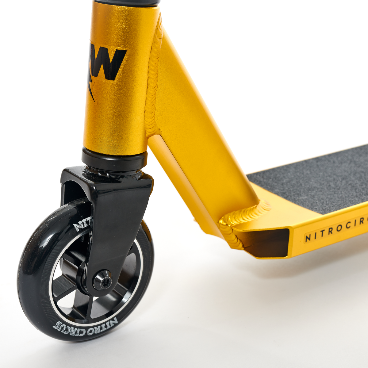 Nitro Circus Ryan Williams Junior Replica 2022 Complete Stunt Scooter - Gold / Black - Front Wheel