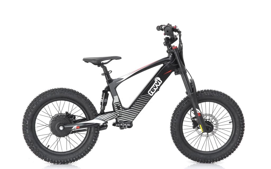 Revvi 18" Kids Electric Balance Bike - Black - Right