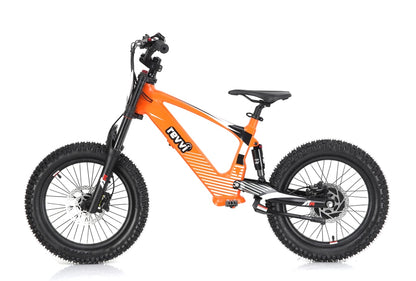 Revvi 18" Kids Electric Balance Bike - Orange - Left