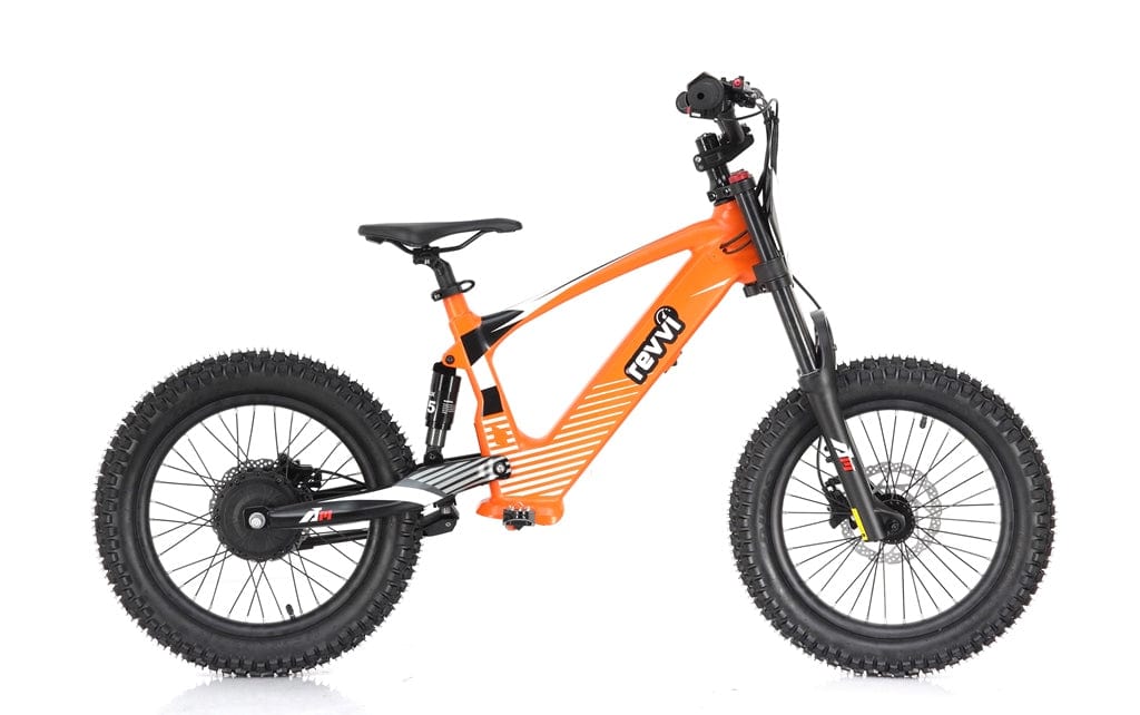 Revvi 18" Kids Electric Balance Bike - Orange - Right