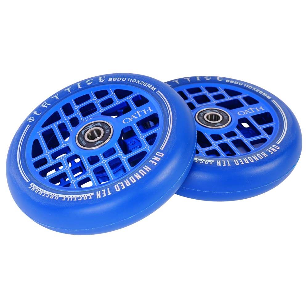 Oath Lattice 110mm Stunt Scooter Wheel - Blue - Pair