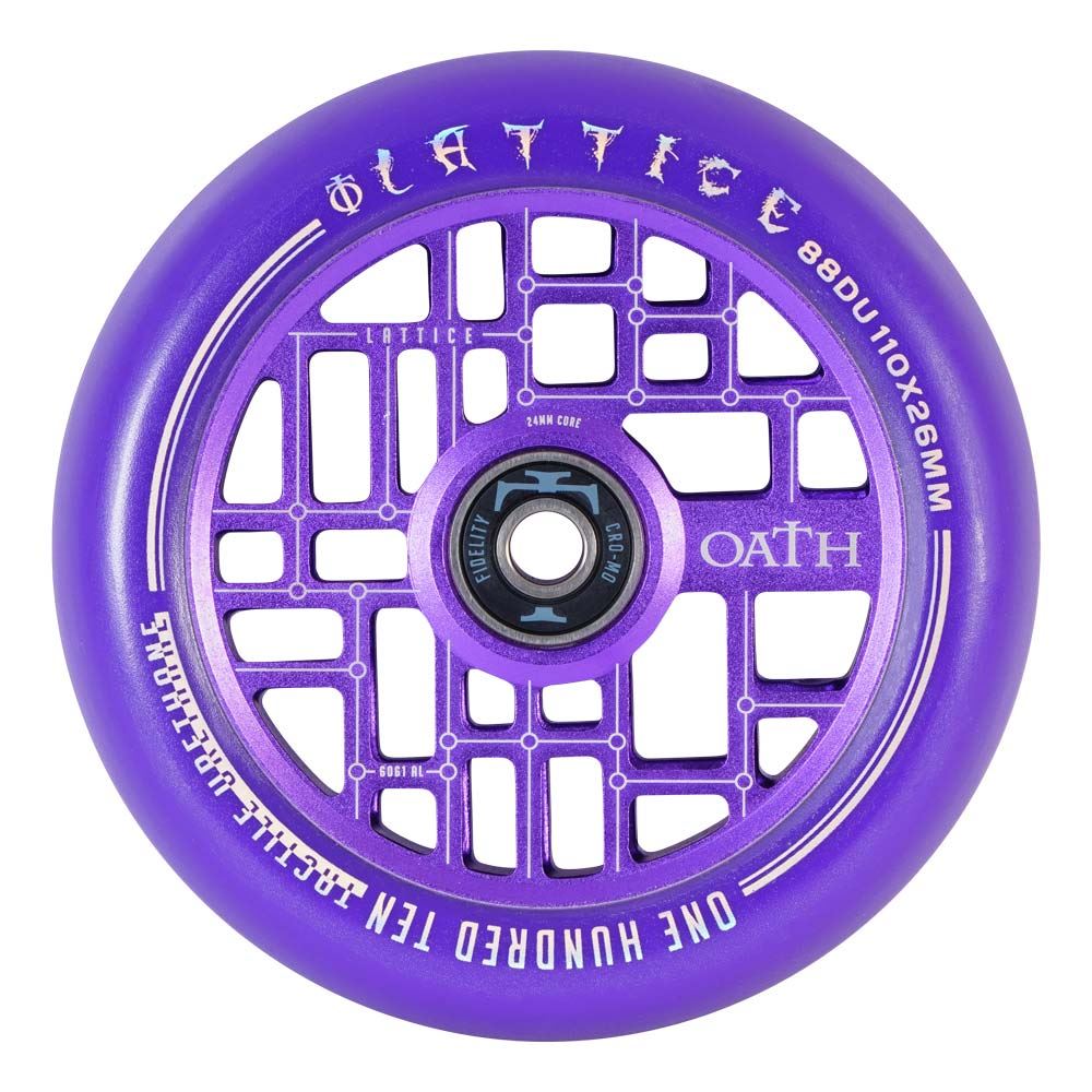 Oath Lattice 110mm Stunt Scooter Wheel - Purple