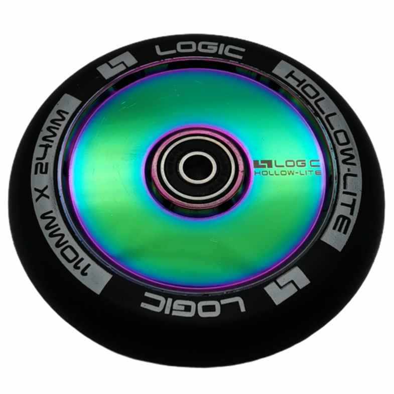 Logic Hollow Lite 110mm Stunt Scooter Wheel - Neochrome - Bottom