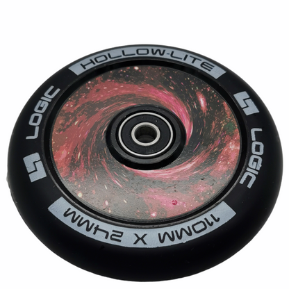 Logic Hollow Lite 110mm Stunt Scooter Wheel - Vortex Red - Bottom