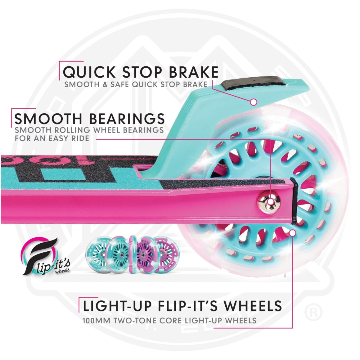 Madd Gear Carve Rize Foldable Light Up Scooter - Dreams - Brake