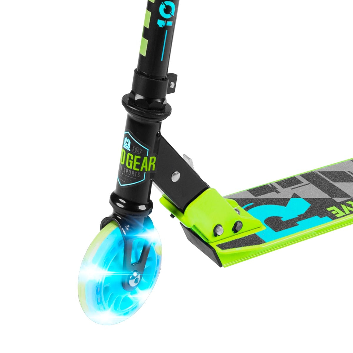 Madd Gear Carve Rize Foldable Light Up Scooter - Waves - Wheels