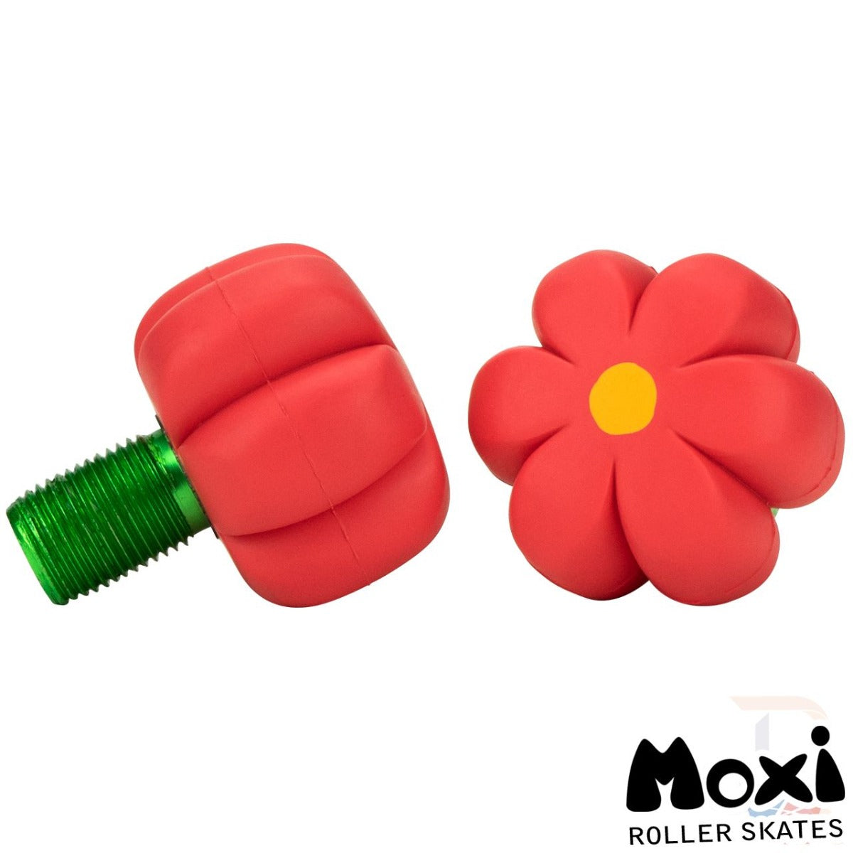 Moxi Brake Petal Roller Skate Toe Stops - Red Hibiscus - Dual