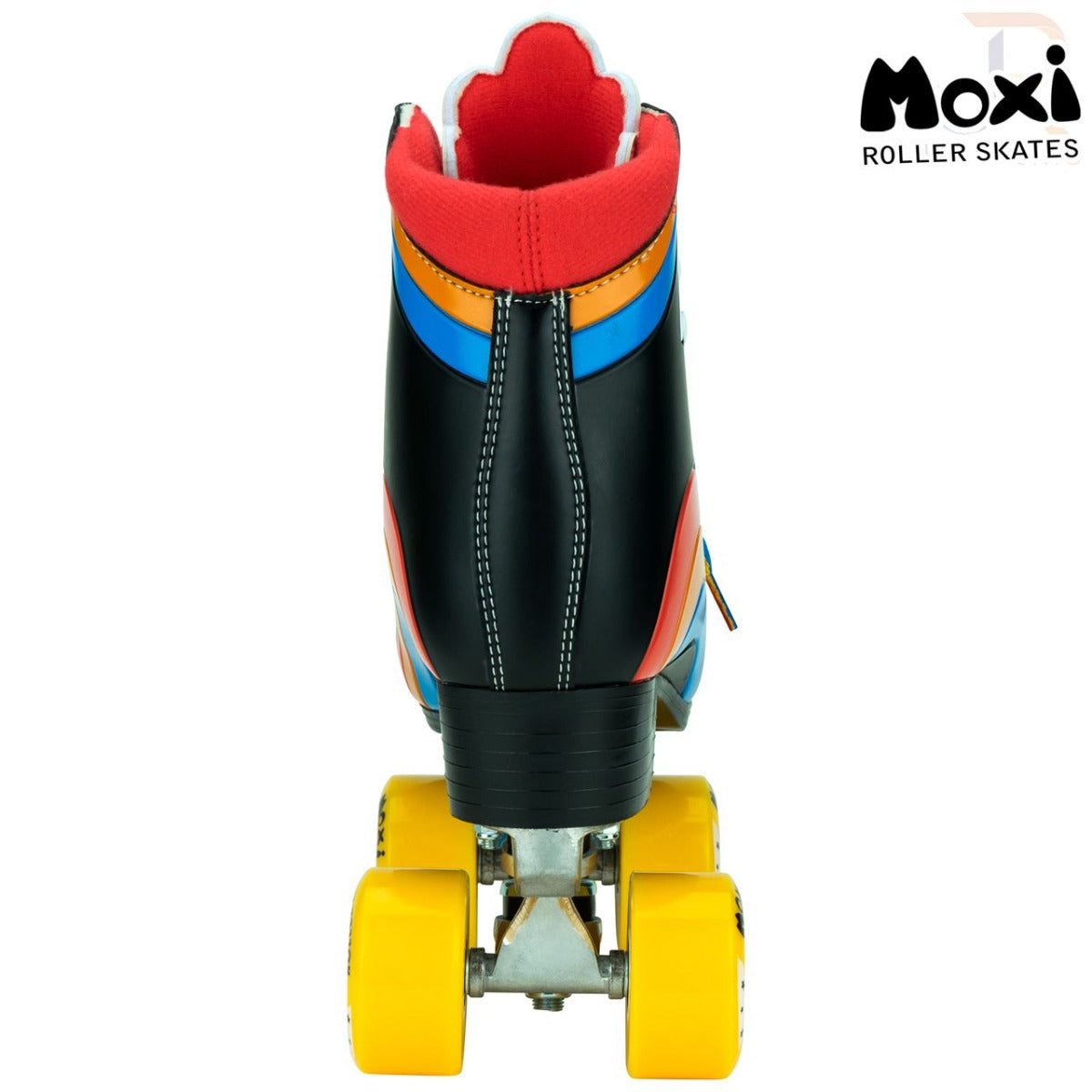 Moxi Rainbow Quad Roller Skates - Black - Back