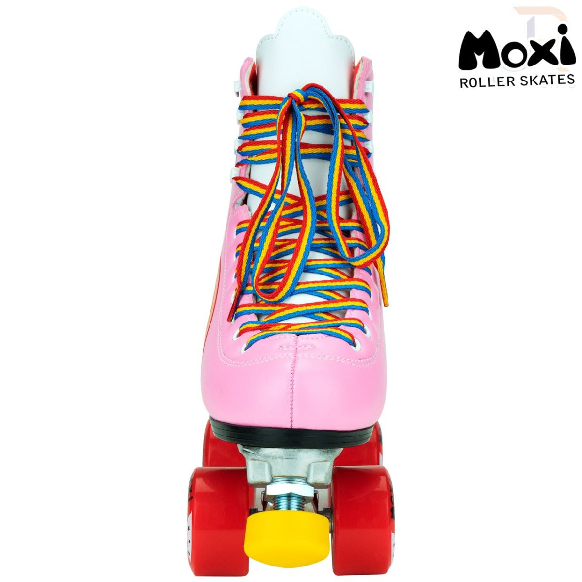 Moxi Rainbow Quad Roller Skates - Bubblegum Pink - Front