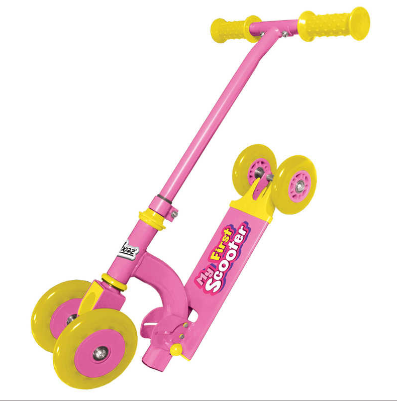 Ozbozz My First Foldable Kids Scooter - Pink - Folded