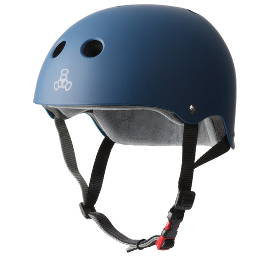 Triple 8 Certified Sweatsaver Skate Helmet - Rubber Navy