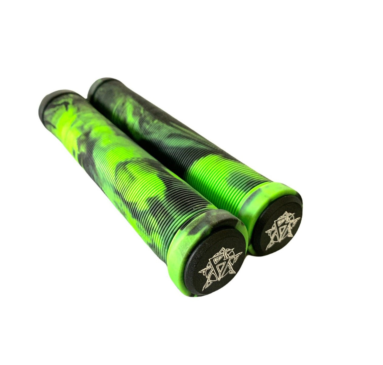 Revolution Fused Black / Green Stunt Scooter Grips - 172mm - Pair 