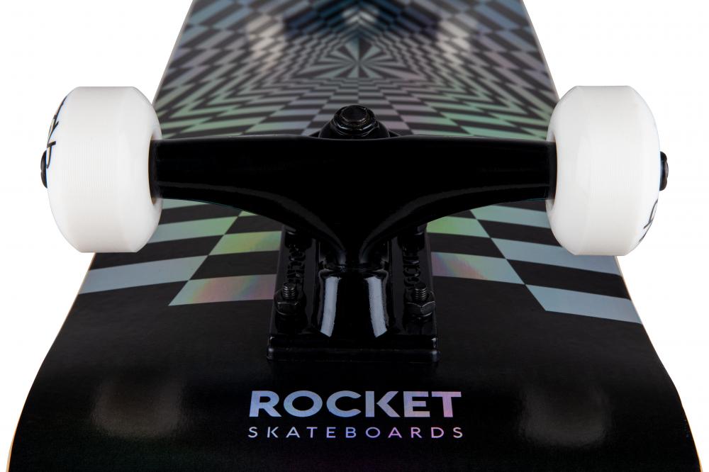 Rocket Prism Foil Silver Complete Skateboard - 7.75" x 31.5" - Trucks