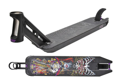 Triad Psychic Black / Purple Stunt Scooter Deck - 4.7" x 20.5"