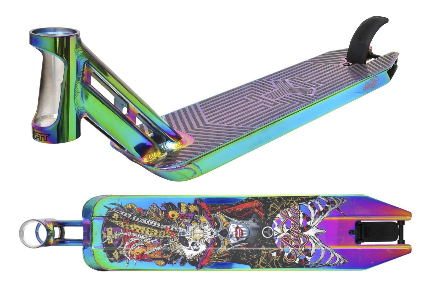 Triad Psychic Neochrome / Black Stunt Scooter Deck - 4.7" x 20.5"